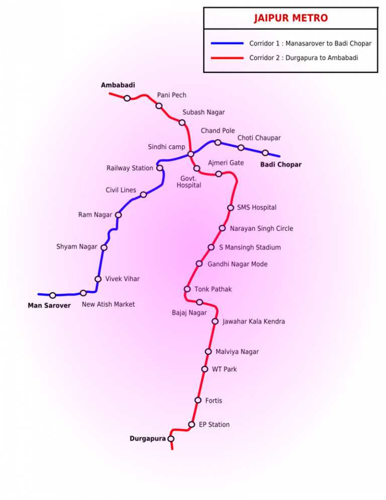 Plano De Metro De Jaipur Fotos Y Gu A Actualizada 2020   Plano Metro Jaipur 768x995 